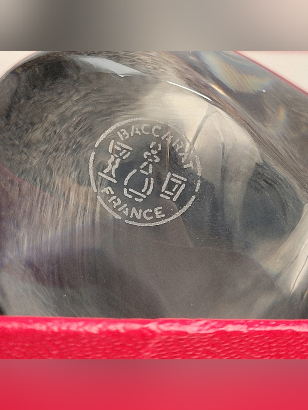 Baccarat Crystal Puffed Heart Paperweight 3" x 3" France Amor 1990's - Picture 6 of 10